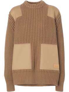 Burberry джемпер с контрастной вставкой