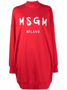 MSGM платье-толстовка с логотипом