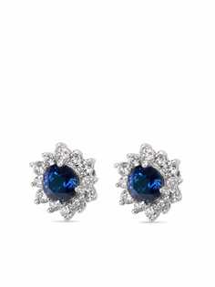 Tiffany & Co. Pre-Owned серьги с сапфиром и бриллиантом
