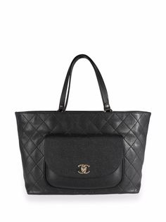 Chanel Pre-Owned стеганая сумка-тоут с логотипом CC