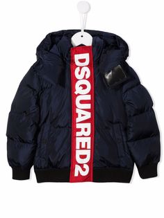 Dsquared2 Kids пуховик с капюшоном и логотипом