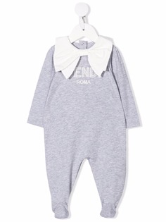 Fendi Kids пижама с вышитым логотипом