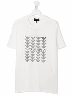 Emporio Armani Kids футболка с монограммой