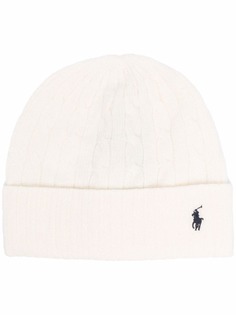 Polo Ralph Lauren шапка бини Polo Pony фактурной вязки