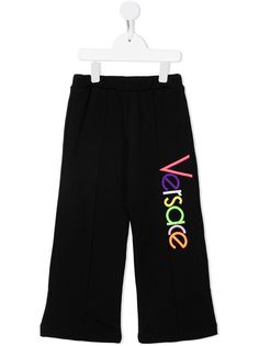 Versace Kids спортивные брюки широкого кроя с логотипом