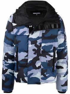 Dsquared2 пуховик с камуфляжным принтом