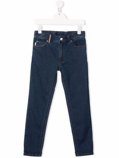 Paul Smith Junior прямые джинсы с нашивкой-логотипом