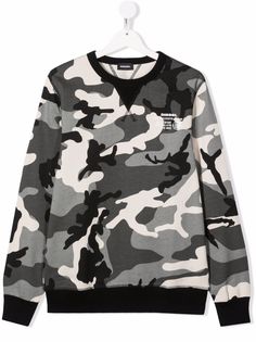 Diesel Kids свитер с камуфляжным принтом
