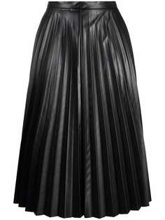 Moncler плиссированная юбка из искусственной кожи