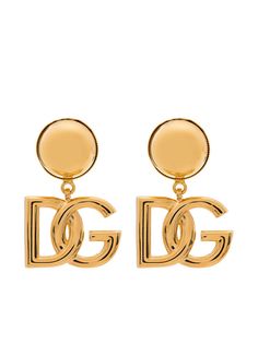 Dolce & Gabbana серьги-клипсы DG Logo