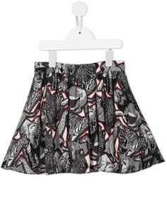 Kenzo Kids плиссированная юбка мини с графичным принтом