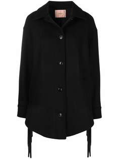 TWINSET однобортное пальто с бахромой