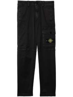 Stone Island Junior брюки карго с нашивкой-логотипом