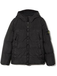 Stone Island Junior пуховик с капюшоном