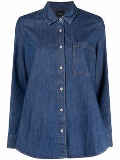 Aspesi джинсовая рубашка с длинными рукавами