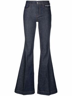 Stella McCartney расклешенные джинсы с логотипом