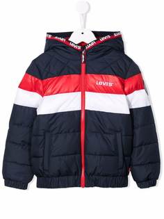 Levis Kids пуховик в стиле колор-блок