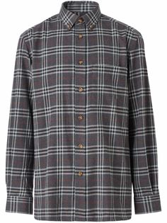 Burberry клетчатая рубашка на пуговицах