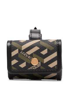 Versace кошелек с узором Greca и пряжкой