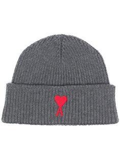 AMI Paris шапка бини с монограммой Ami De Coeur