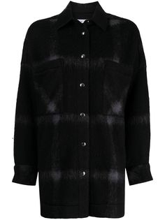 IRO шерстяная куртка-рубашка в клетку