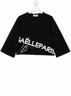 Gaelle Paris Kids укороченная футболка с логотипом