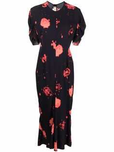 Marni платье миди с абстрактным принтом