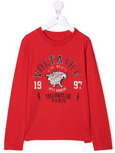 Zadig & Voltaire Kids футболка с логотипом