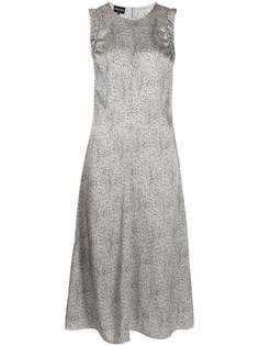 Giorgio Armani платье с графичным принтом и длинными рукавами