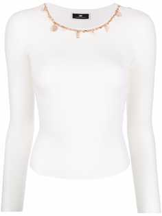 Elisabetta Franchi джемпер с подвеской-логотипом