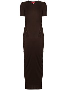 Eckhaus Latta платье Undone с короткими рукавами