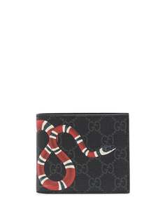 Gucci кошелек Kingsnake с узором GG Supreme