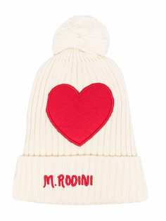 Mini Rodini шапка бини из органического хлопка с нашивкой