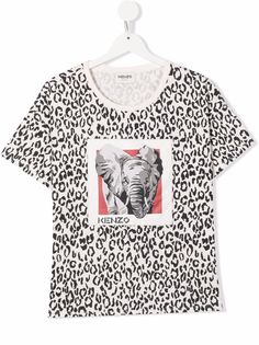 Kenzo Kids футболка из органического хлопка с логотипом