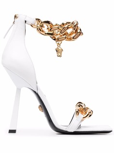 Versace босоножки с цепочками и декором Medusa