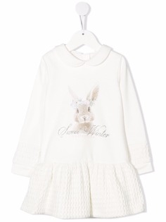 Lapin House платье с оборками и графичным принтом