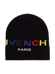 Givenchy Kids шапка бини вязки интарсия с логотипом