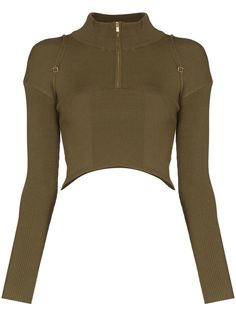 Jacquemus укороченная водолазка с воротником на молнии