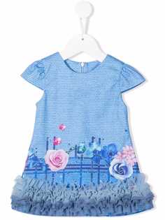 Lapin House платье с цветочным принтом и оборками