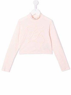 Fendi Kids джемпер с вышитым логотипом