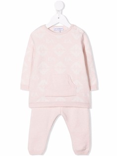 Emporio Armani Kids шерстяной комплект из брюк и свитера с логотипом