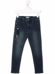 Moschino Kids джинсы прямого кроя с карманами на молнии