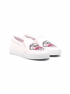 Kenzo Kids кеды с вышитым логотипом