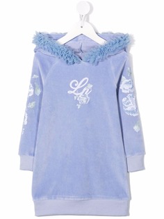 Lapin House платье-толстовка с цветочным принтом