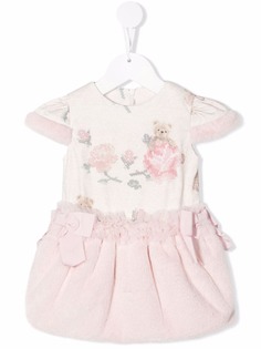 Lapin House платье с цветочным принтом и бантом