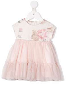 Lapin House платье со вставкой из тюля