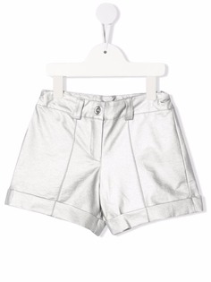 Lapin House шорты с эффектом металлик и отворотами