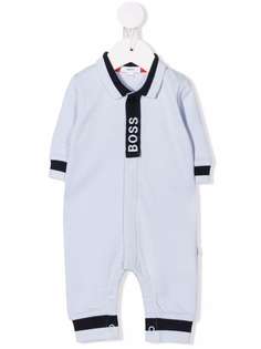 BOSS Kidswear ромпер с длинными рукавами и логотипом