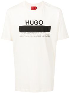 HUGO футболка в стиле колор-блок с логотипом