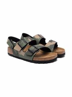 Birkenstock Kids сандалии с камуфляжным принтом